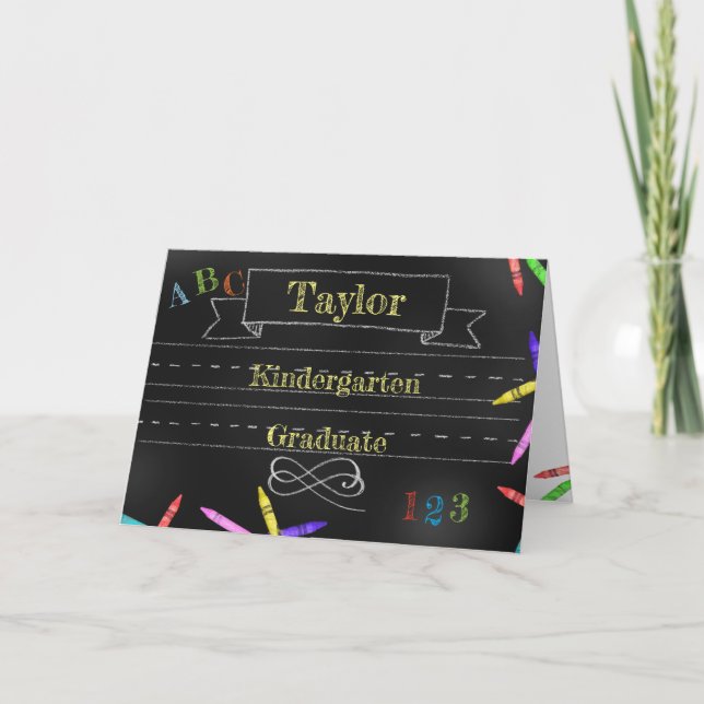 Kindergarten Graduation Folded Greeting Card (Front)