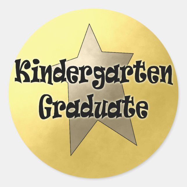Kindergarten Graduation Gifts Classic Round Sticker (Front)