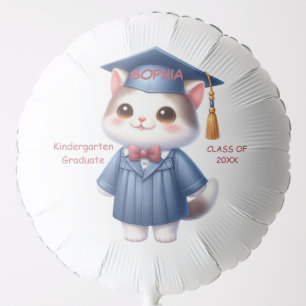 Kindergarten Graduation Girl Cat Balloon