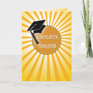 Kindergarten Graduation Hat on Sun Card