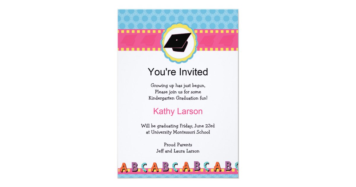 Kindergarten Graduation Invitation | Zazzle.com