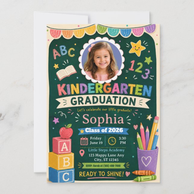 Kindergarten Graduation Invitation | Class of 2026 (Front)