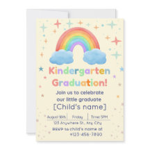 Kindergarten Graduation Invitation – Rainbow Theme