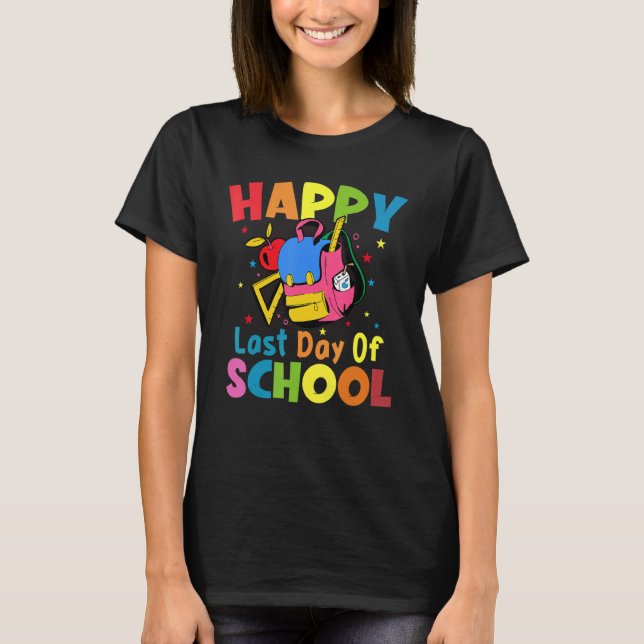 Kindergarten Graduation Kids Summer Happy Last Day T-Shirt (Front)