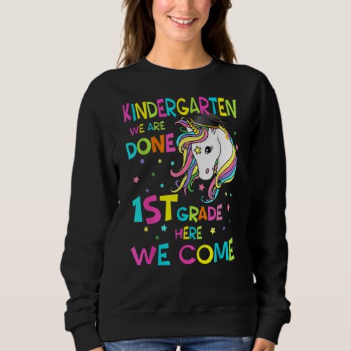 Kindergarten Graduation Magical Unicorn Boys Girls Sweatshirt