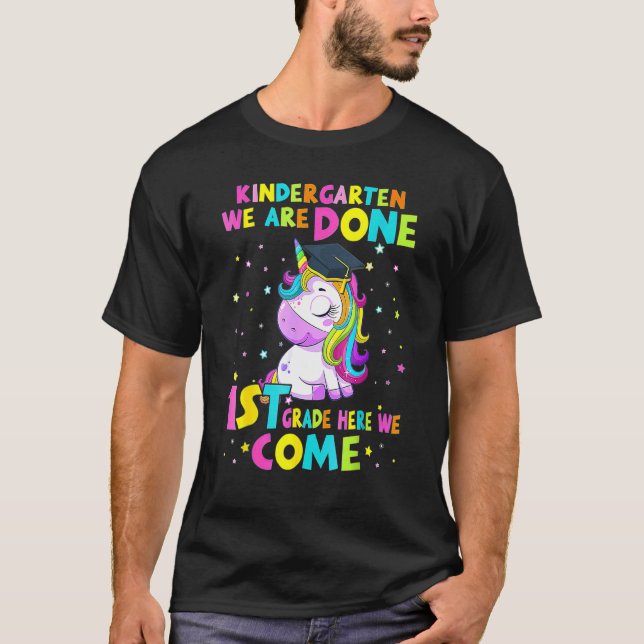 Kindergarten Graduation Magical Unicorn For Girls  T-Shirt (Front)