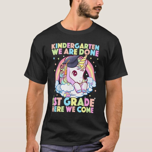 Kindergarten Graduation Magical Unicorn  Girls T-Shirt (Front)