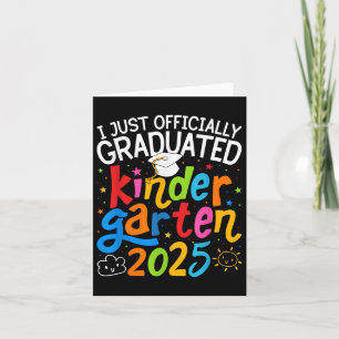 Kindergarten Graduation Officially Graduated Class Card