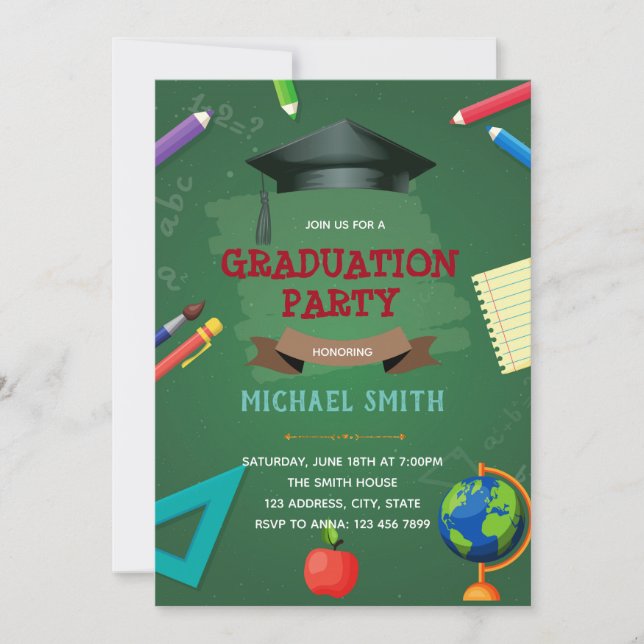 Kindergarten Graduation party invitation (Front)