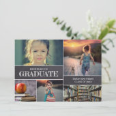 Kindergarten Graduation Photo Collage Announcement (Standing Front)