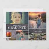 Kindergarten Graduation Photo Collage Announcement (Front)