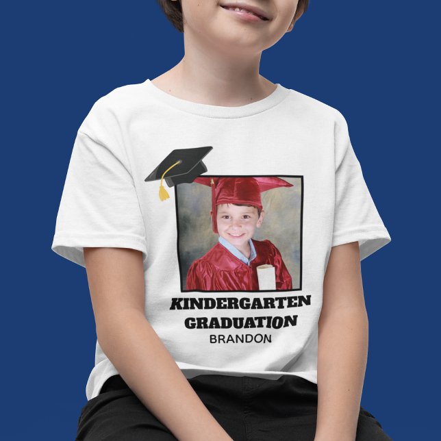 Kindergarten Graduation Photo Custom Graduate Kids T-Shirt (Creator Uploaded)