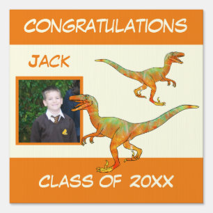 Kindergarten Graduation Photo Dinosaur  Sign
