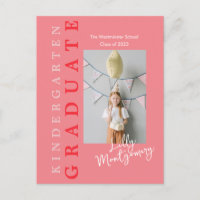 Kindergarten Graduation Postcard 5 Photos