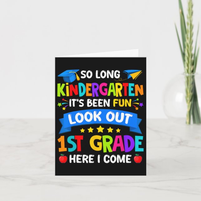 Kindergarten Graduation Shirt 2025 Kids Boys Girls Card (Front)