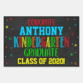Kindergarten Graduation Sign Primary Colors (Front)