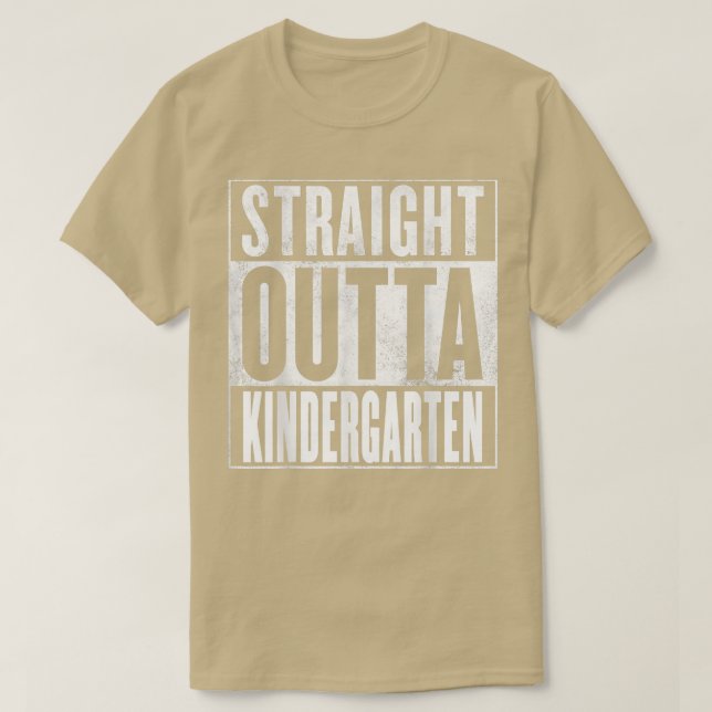 Kindergarten Graduation- Straight Outta Kindergart T-Shirt (Design Front)