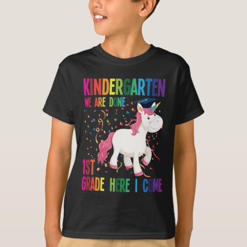 Kindergarten Graduation Surprise First Grade Kids T_Shirt
