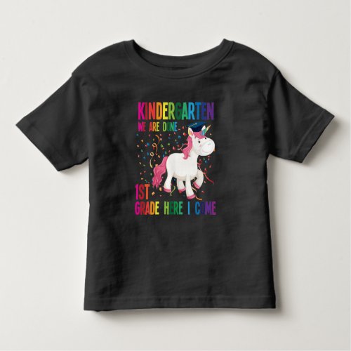 Kindergarten Graduation Surprise First Grade Kids Toddler T_shirt