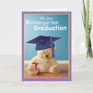 Kindergarten Graduation Teddy Bear Card