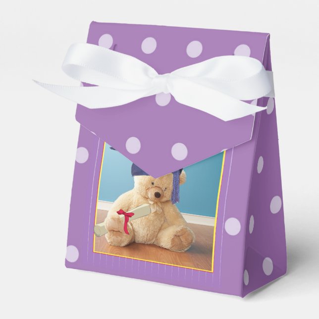 Kindergarten Graduation Teddy Bear Favor Boxes (Front Side)