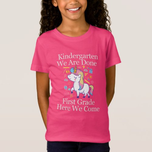 Kindergarten Graduation to First Grade Unicorn T_Shirt