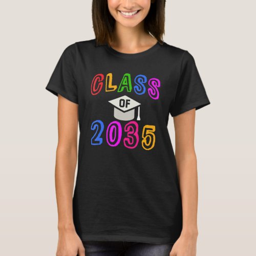 Kindergarten Graduation Year Class Of 2035 Grow Up T_Shirt