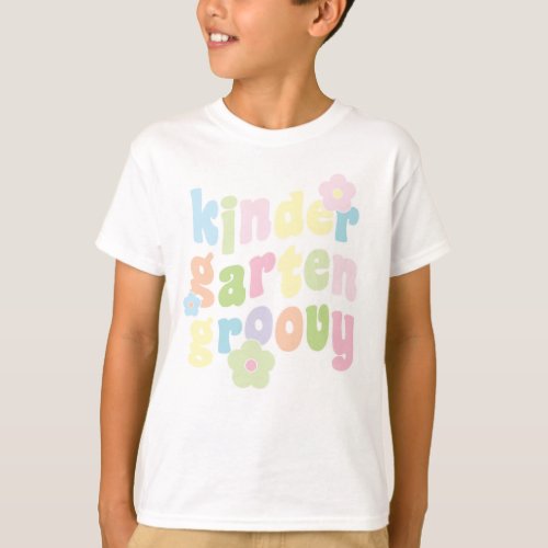 Kindergarten Groovy Retro Flower T_Shirt
