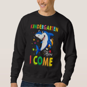 Kindergarten Here I Come Shark Back To School Stud Sweatshirt