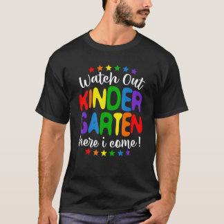 Kindergarten Here I Come Teacher Girls Boys Back T T-Shirt