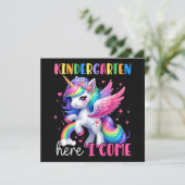 Kindergarten Here I Come Unicorn Back to School (Standing Front)