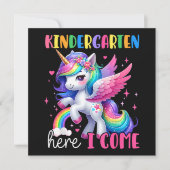 Kindergarten Here I Come Unicorn Back to School (Front)