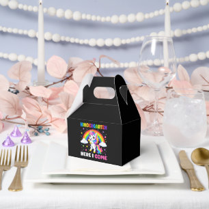 Kindergarten Here I Come Unicorn Back to School Favor Boxes
