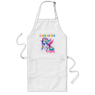 Kindergarten Here I Come Unicorn Back to School Long Apron