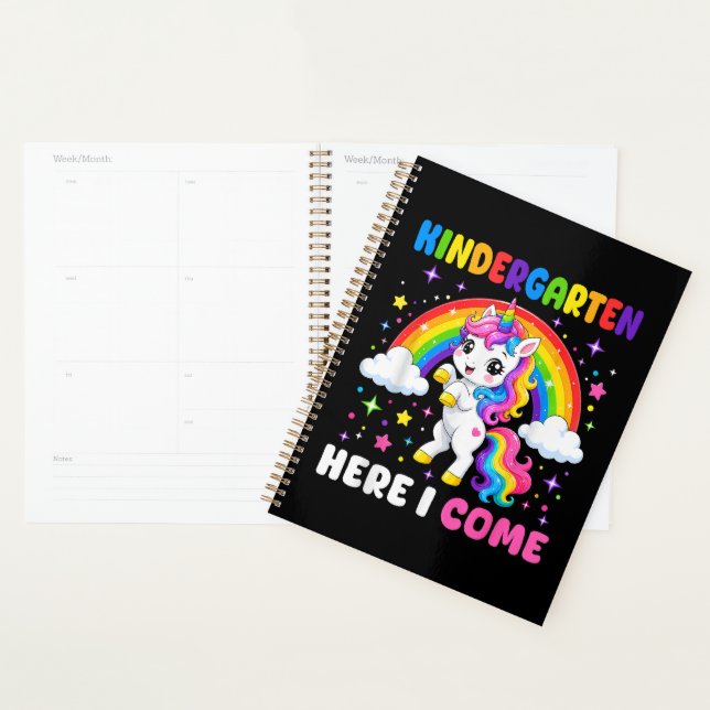  Kindergarten Here I Come Unicorn Back to School Planner (Display)