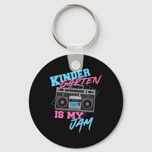 Kindergarten Is My Jam _ Vintage 80s Boombox Teach Keychain