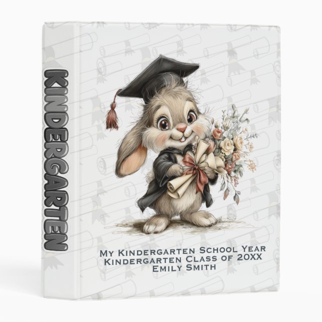 Kindergarten Journey Keepsake Organizer Mini Binder (Front/Spine)