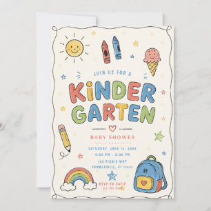 Kindergarten Kids School Party Preschool Classroom Invitation