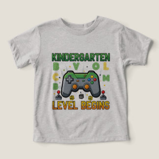 Kindergarten Level Begins T-shirt, Back to School Toddler T-shirt