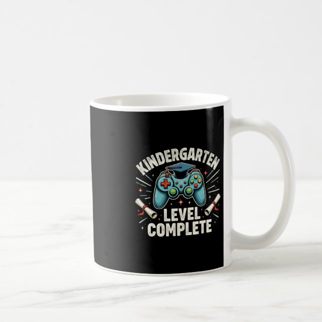 Kindergarten Level Complete Funny Graduation 2025  Coffee Mug (Right)