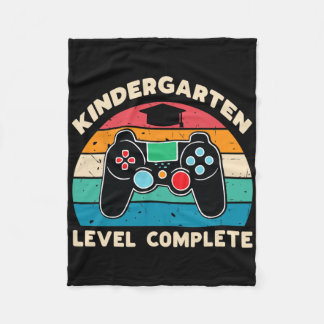 Kindergarten Level Complete Gamer Boy Kinder Gradu Fleece Blanket