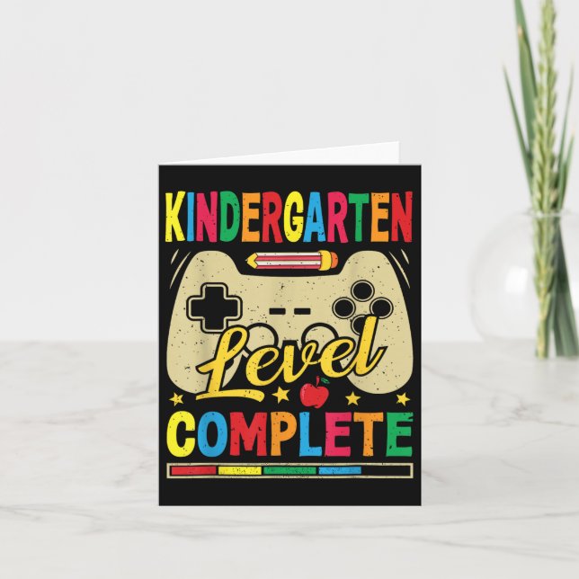 Kindergarten Level Complete Gamer Cl Of 2025 Gradu Card (Front)