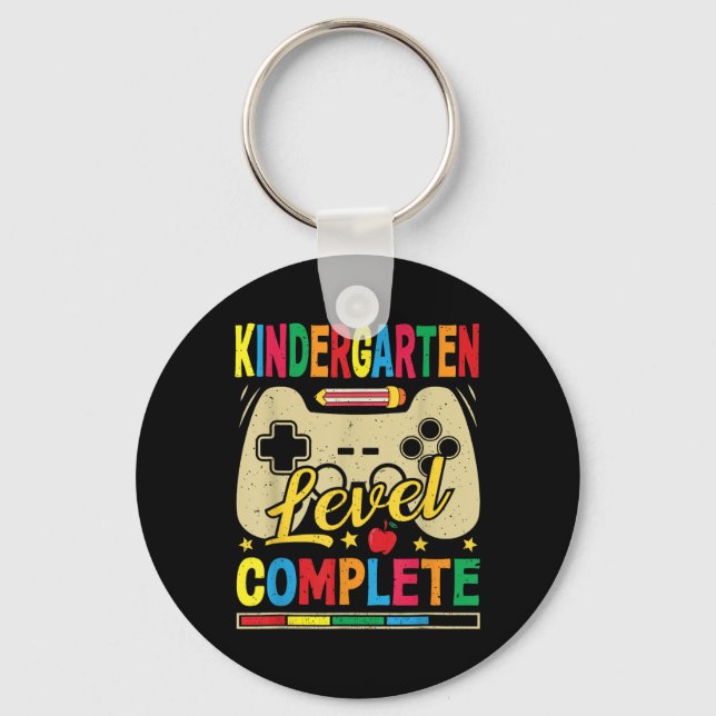 Kindergarten Level Complete Gamer Cl Of 2025 Gradu Keychain (Front)