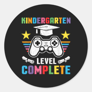 Kindergarten Level Complete Graduation Cl 2025 Gam Classic Round Sticker