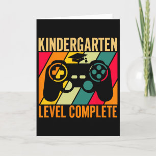 Kindergarten Level Complete Retro Graduation 2025 Card