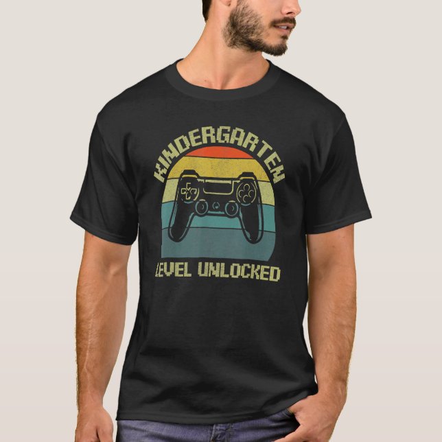 Kindergarten Level Unlocked Apparel Back To School T-Shirt (Front)
