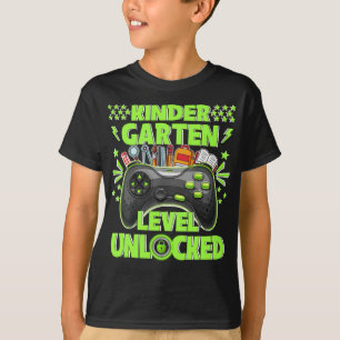 Kindergarten Level Unlocked Gamer First Day Of T-Shirt
