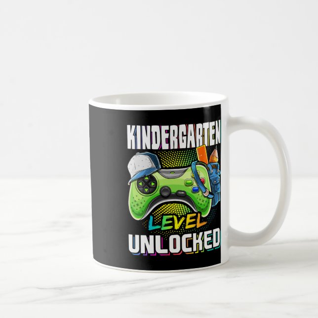 Kindergarten Level Unlocked Video Game Ck To Schoo Coffee Mug (Right)