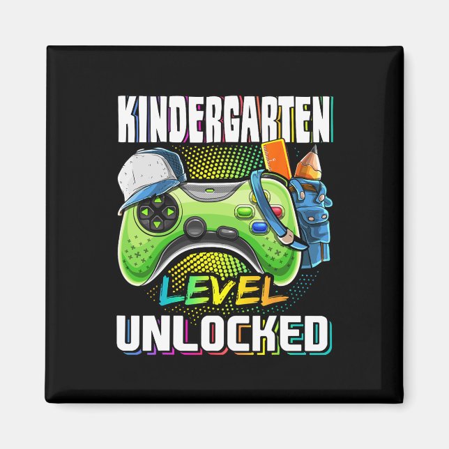 Kindergarten Level Unlocked Video Game Ck To Schoo Magnet (Front)