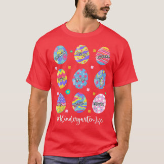 Kindergarten LifeMotivate Listen Teach Bunny Egg E T-Shirt